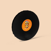 10-Inch Black Round Canvas Board